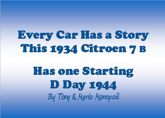 D Day 1944 Every Car Has A Story